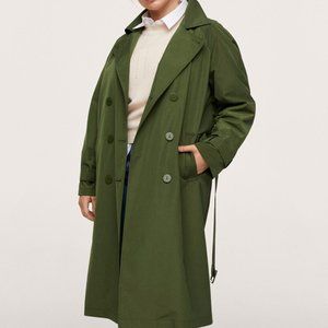 MANGO Classic Trench Coat with Belt (Size 3XL)